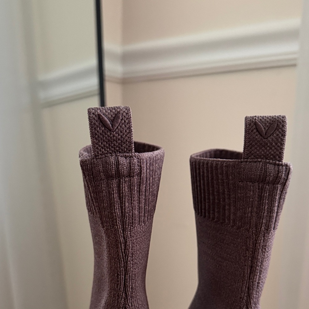 Vivaia Stretch-Knit Ankle Boots in Dark Brown - Picture 7 of 9